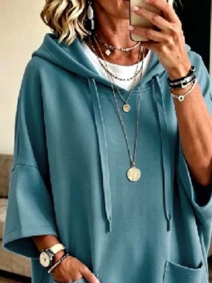 Full Size Drawstring Hoodie Plus Size