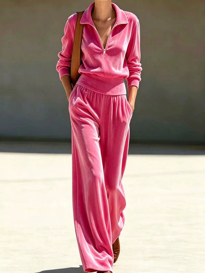 Quarter-zip pants set, view 4