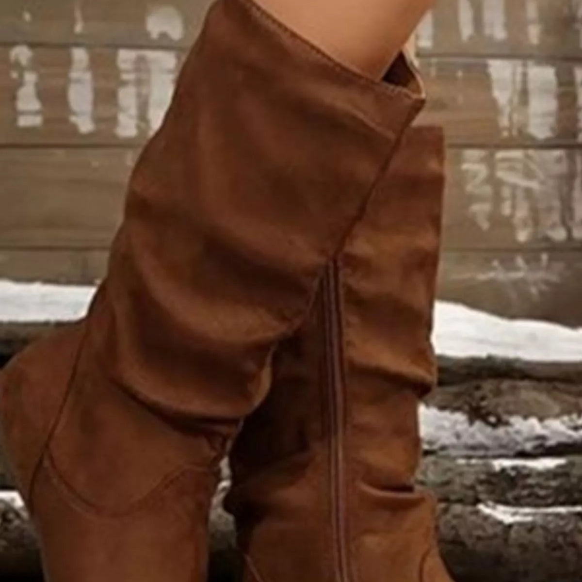 Size Zip Slouchy Boots