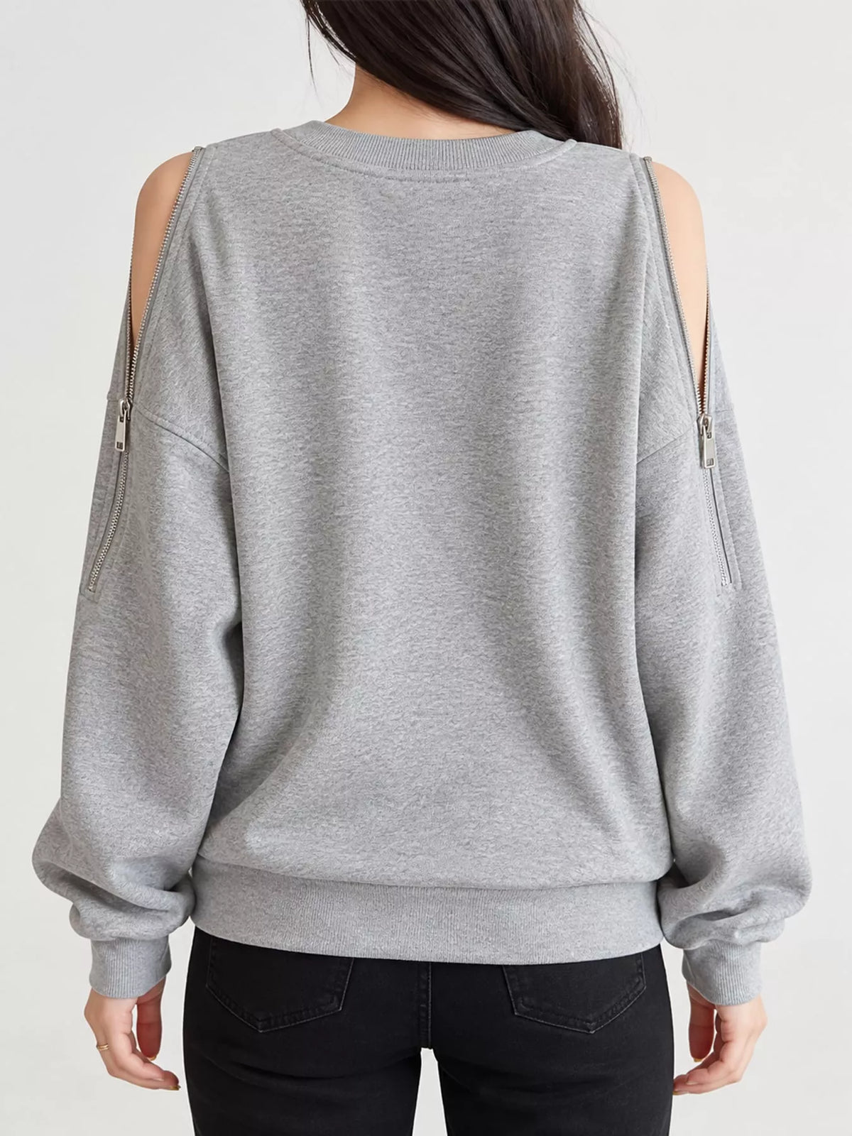 Cold-shoulder sweatshirt, view 6