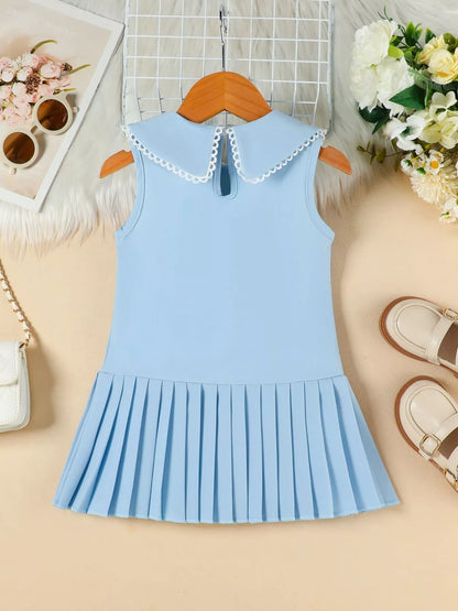 Children's Bow-Accented Pleated Dress