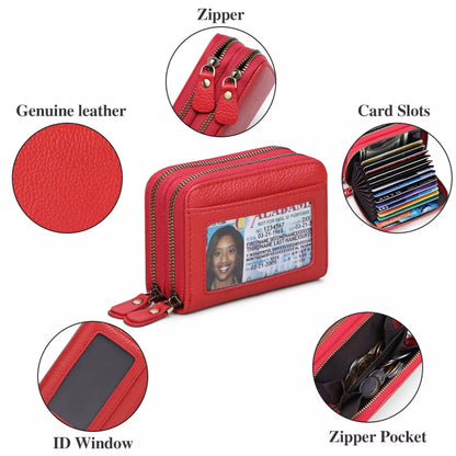 Leather Card Case with ID Window