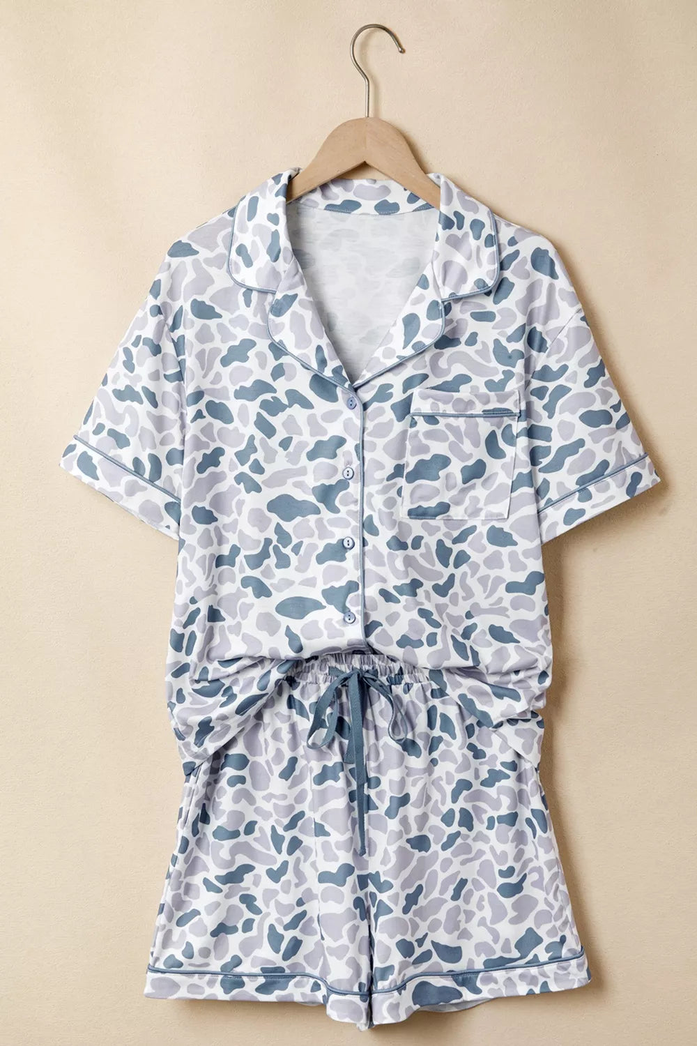Camouflage Print Pajama Set
