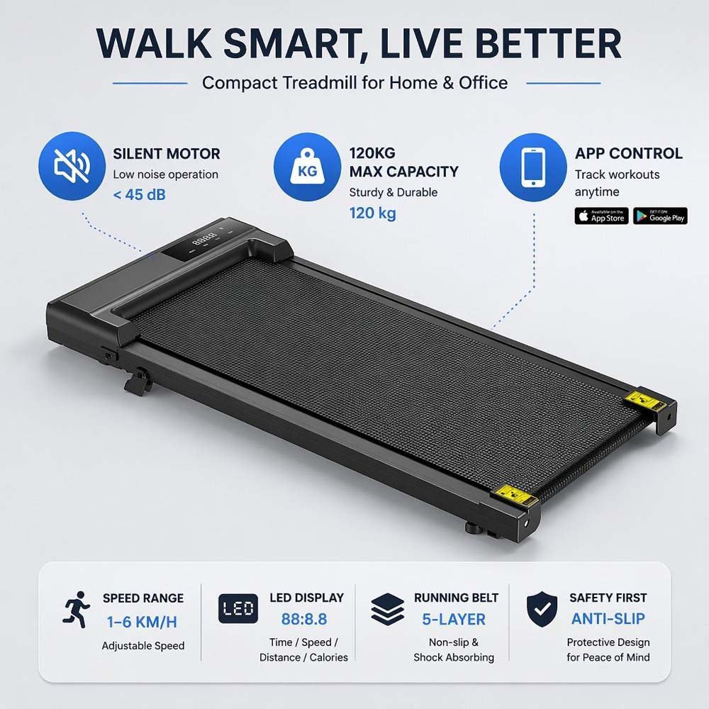 Under-desk walking pad, view 4