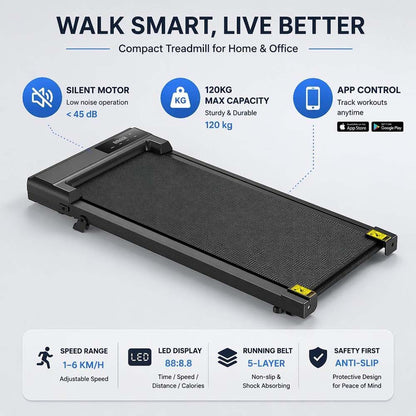 Under-desk walking pad, view 4