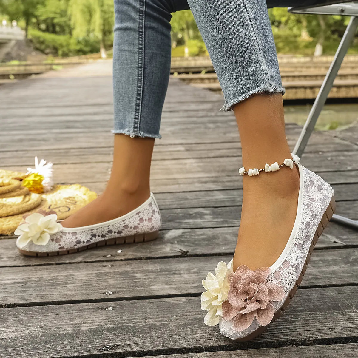 Flat Round Toe Slip-Ons