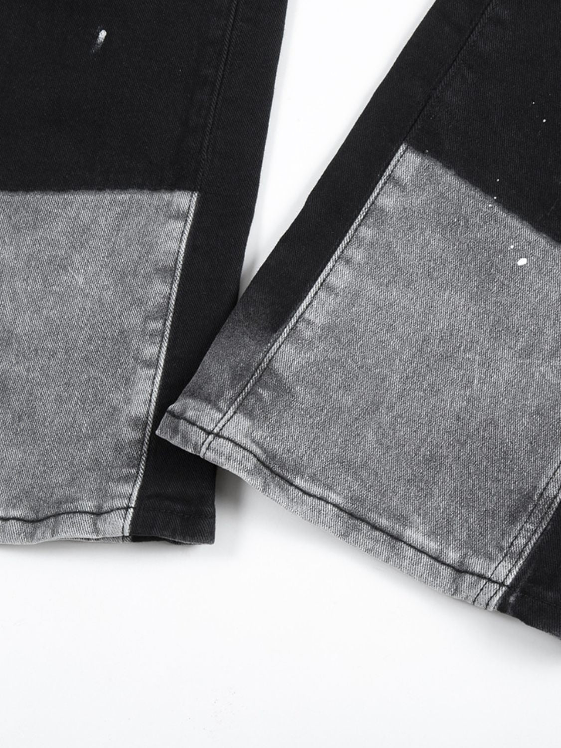 Contrast Washed Bootcut Jeans