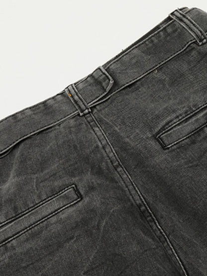 Men's Washed Wide-Leg Baggy Jeans