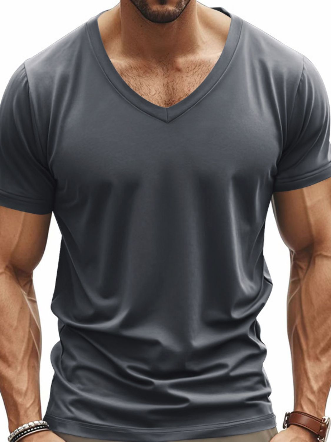 Men's V-Neck Shirt Plus Size