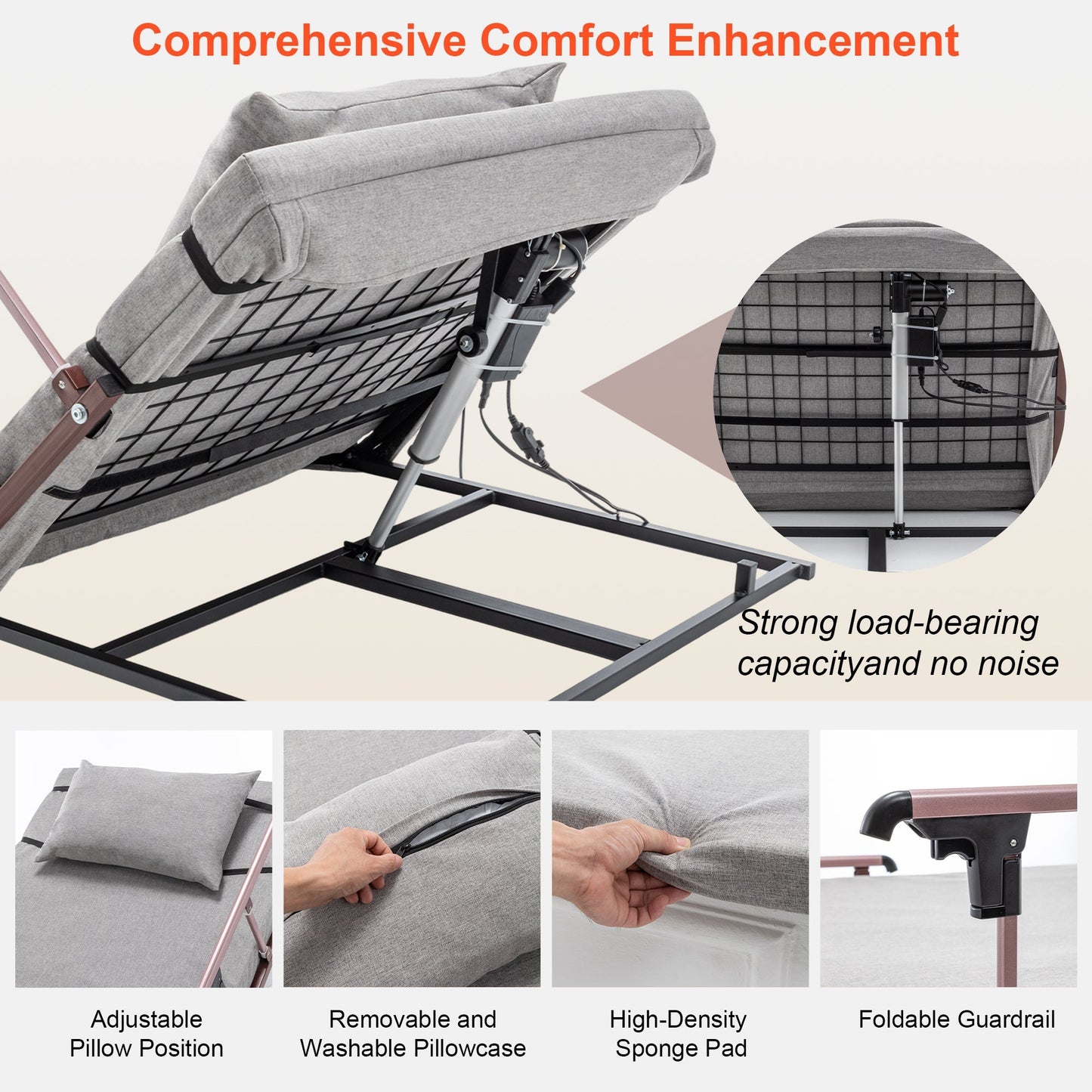 Lifting System Electric Adjustable Bed Backrest