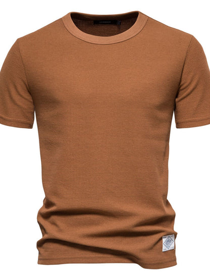 Men's Waffle-Knit Short Sleeve T-Shirt