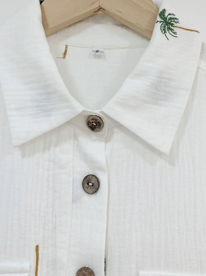 Button-Up Romper with Belt