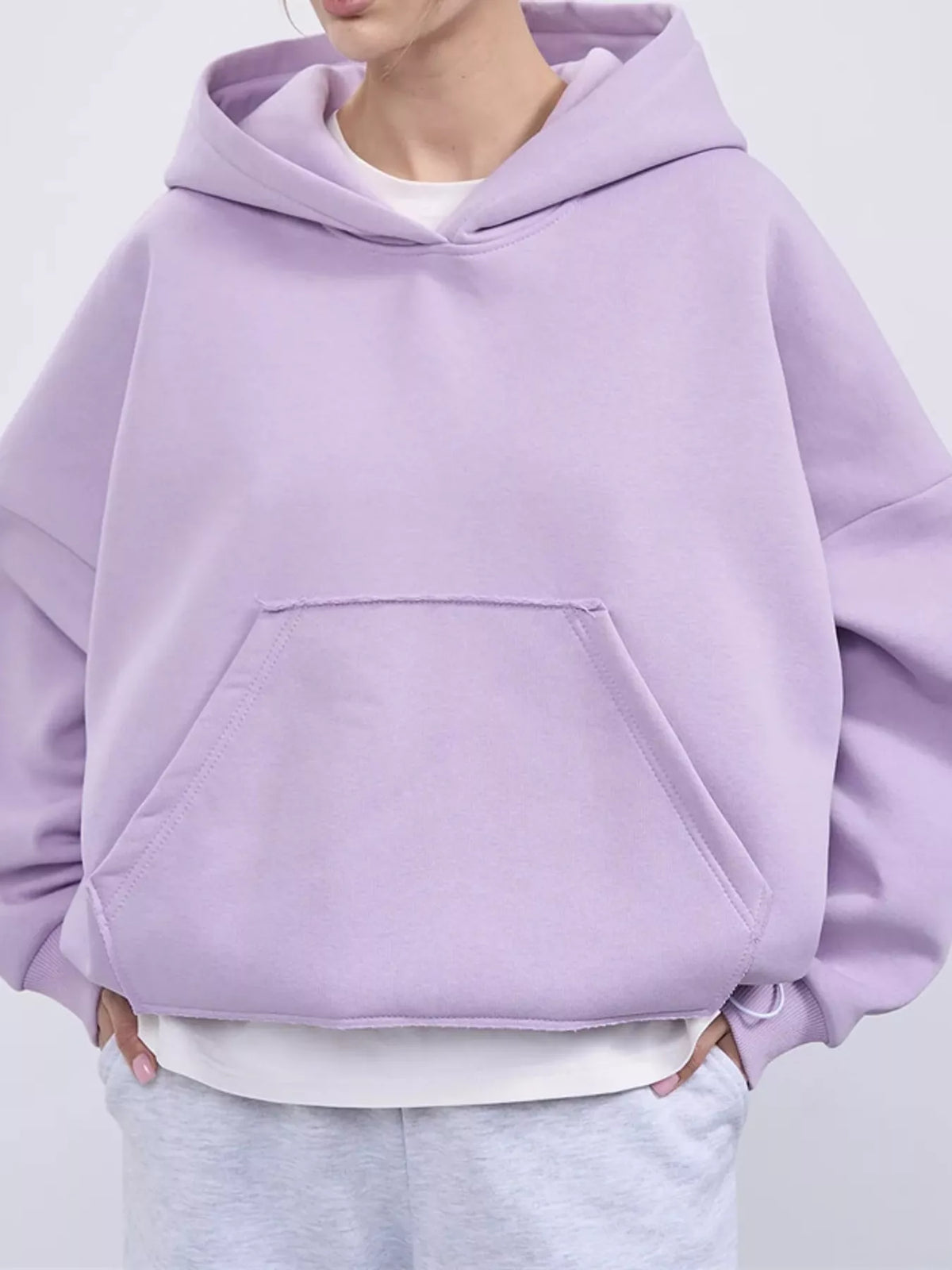 Oversized kangaroo pocket hoodie, view 24