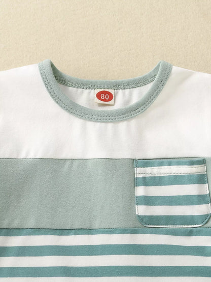 Children's Striped T-shirt and Shorts Set