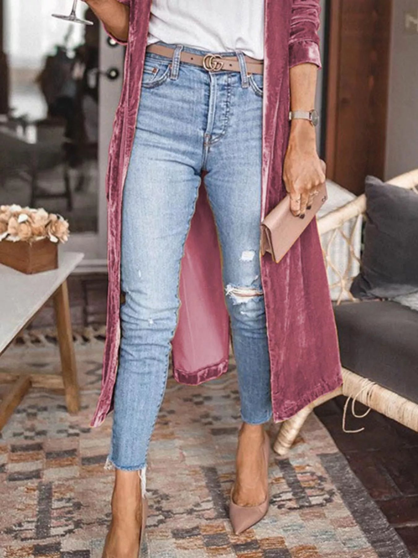 Long Sleeve Longline Cardigan