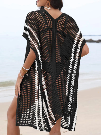 Contrast trim openwork cover-up, view 3