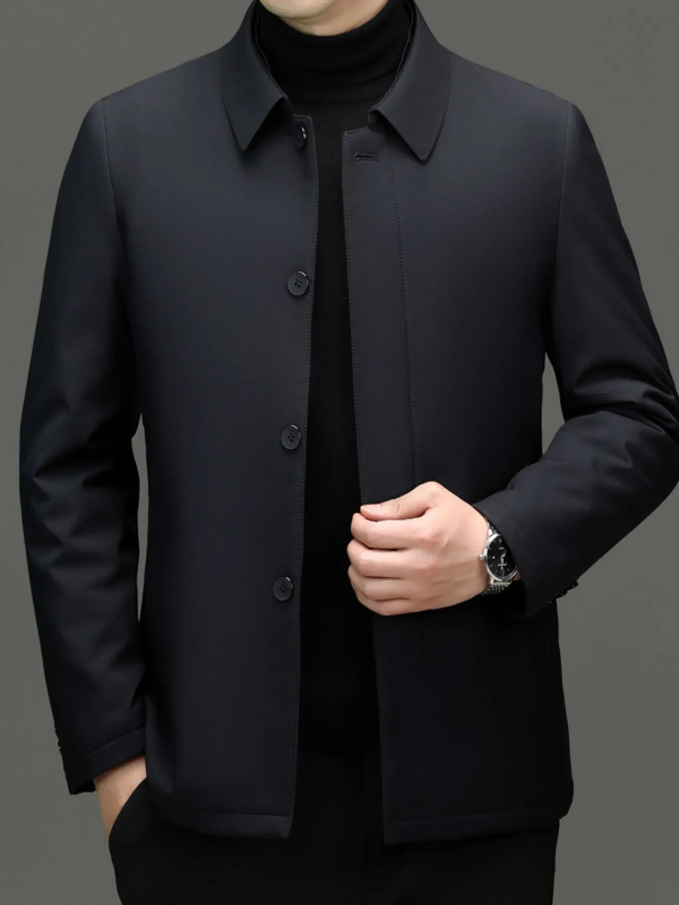 Men's Plus Size Button Up Jacket
