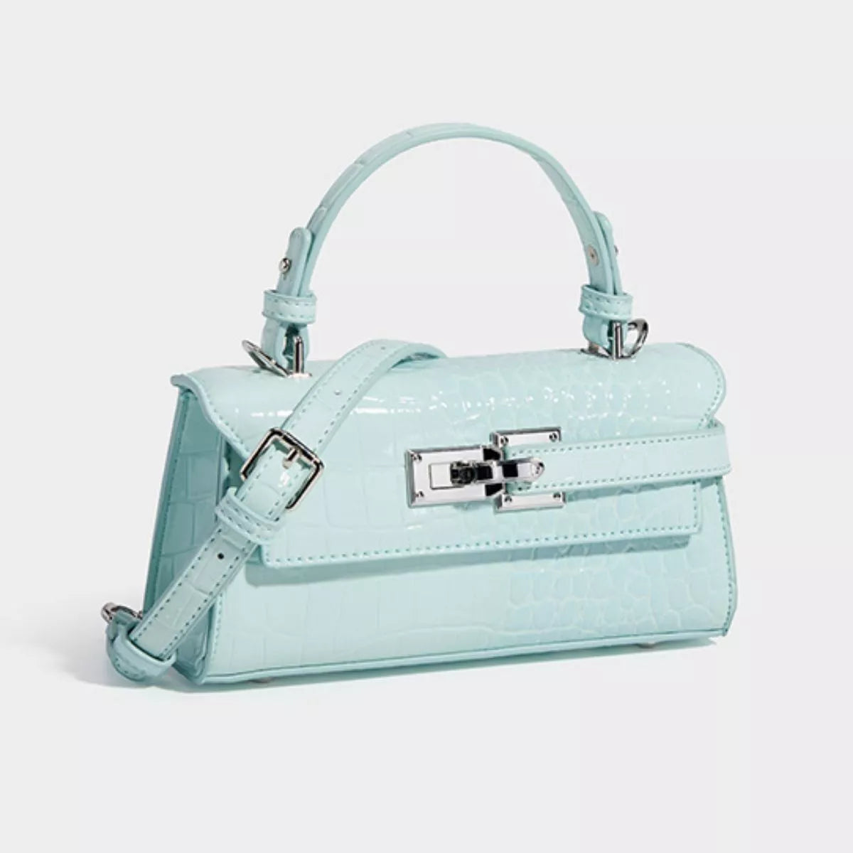 Crocodile Embossed Crossbody Bag