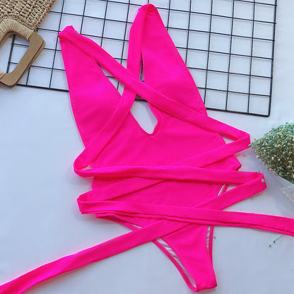 V Tied One-Piece Swimsuit