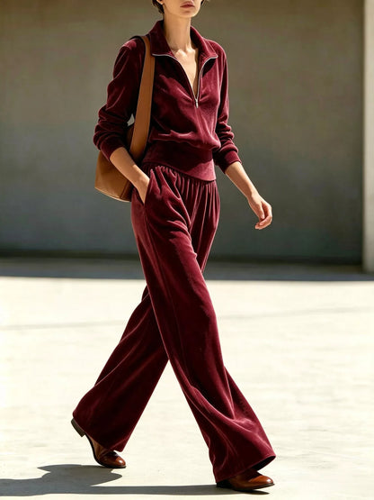 Quarter-zip pants set, view 10