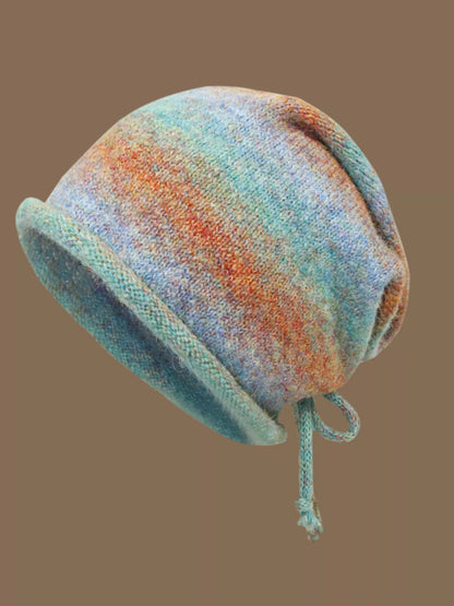Colorful Knitted Tie-Dye Beanie Hat