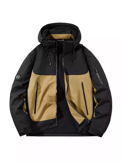 Men's Plus Size Hooded Windproof Jacket