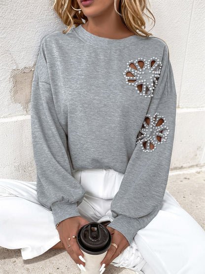 Cutout Long Sleeve Sweatshirt