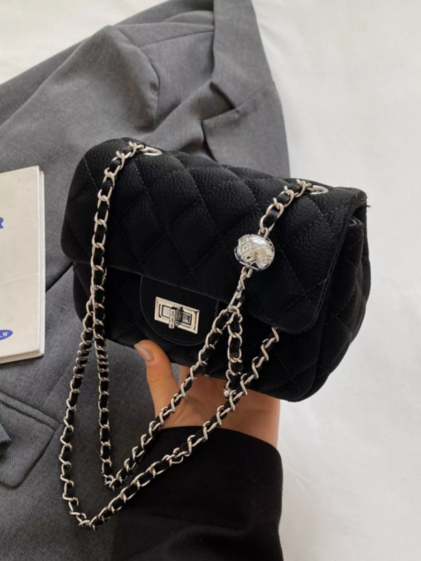 Quilted Chain Crossbody Bag