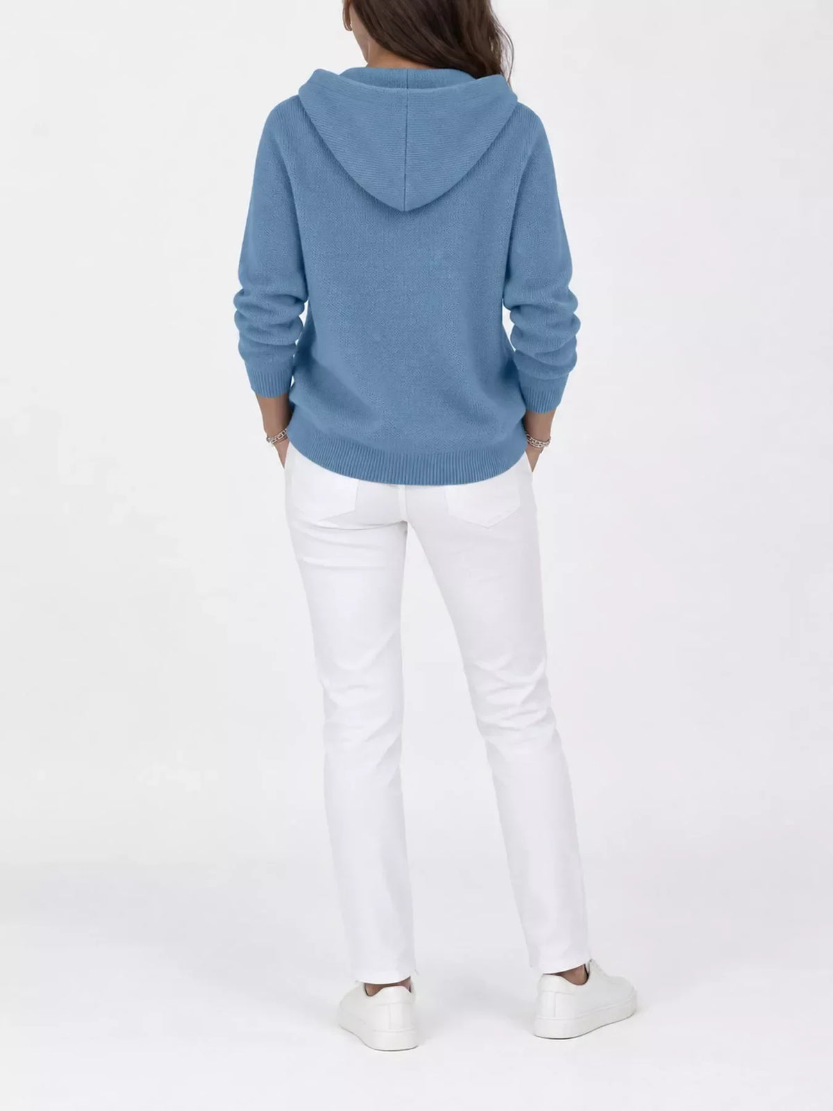 Plus size hooded knit cardigan, view 7