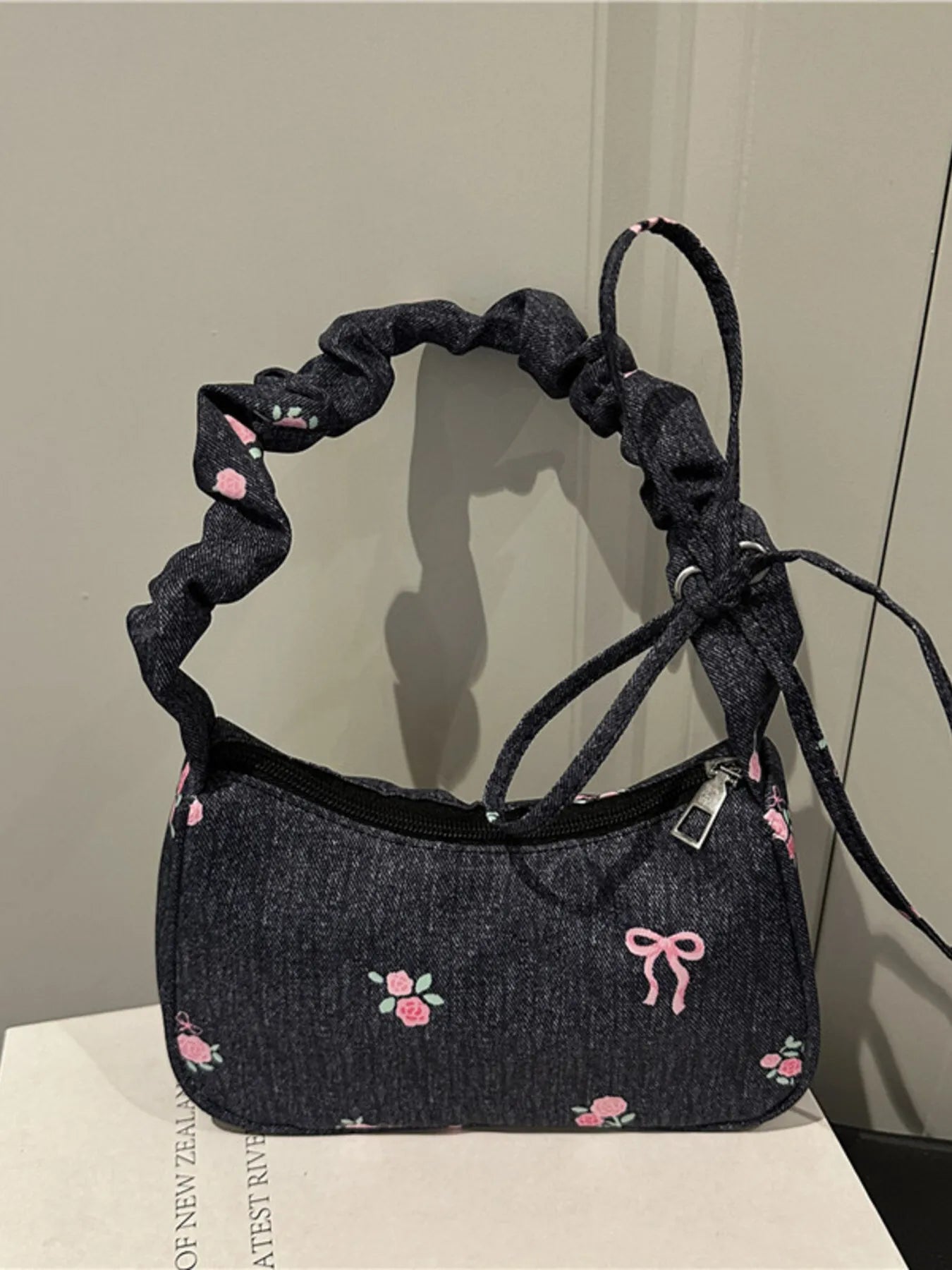 Embroidered Shoulder Bag