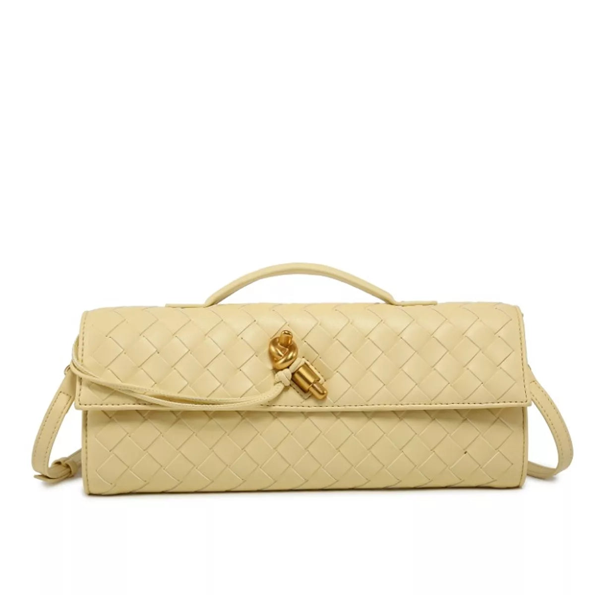 Woven Leather Wristlet