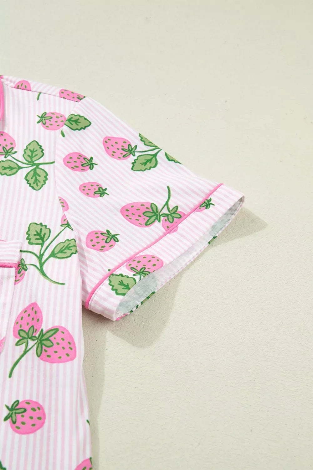 Striped Strawberry Pajama Set