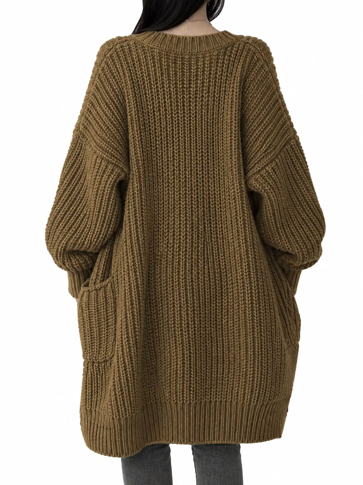 Chunky knit openwork cardigan, view 19