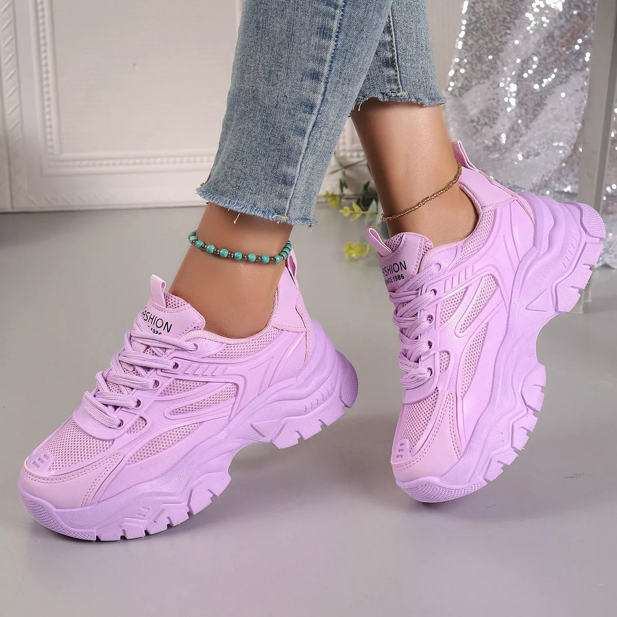 Round Toe Platform Athletic