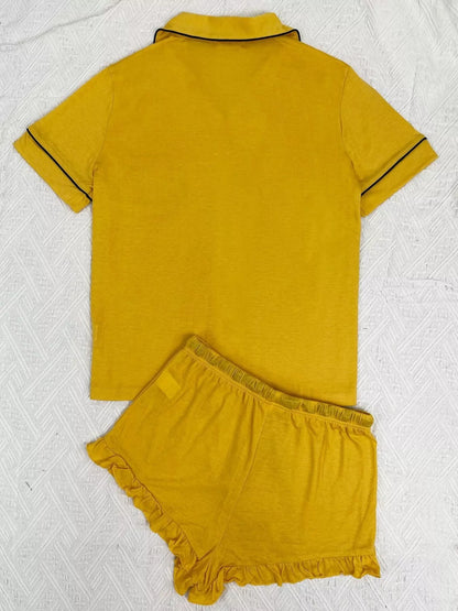 Piping shirt and ruffle shorts set, view 12