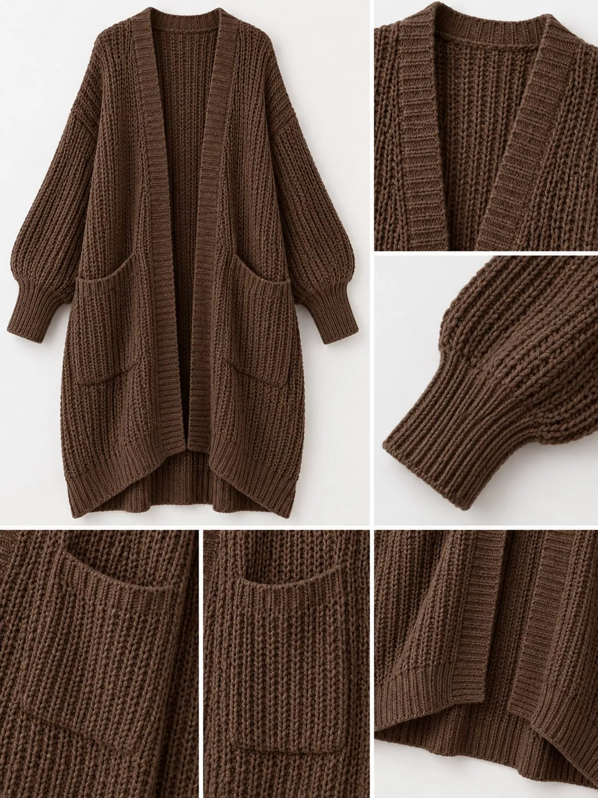 Plus size chunky knit cardigan, view 27
