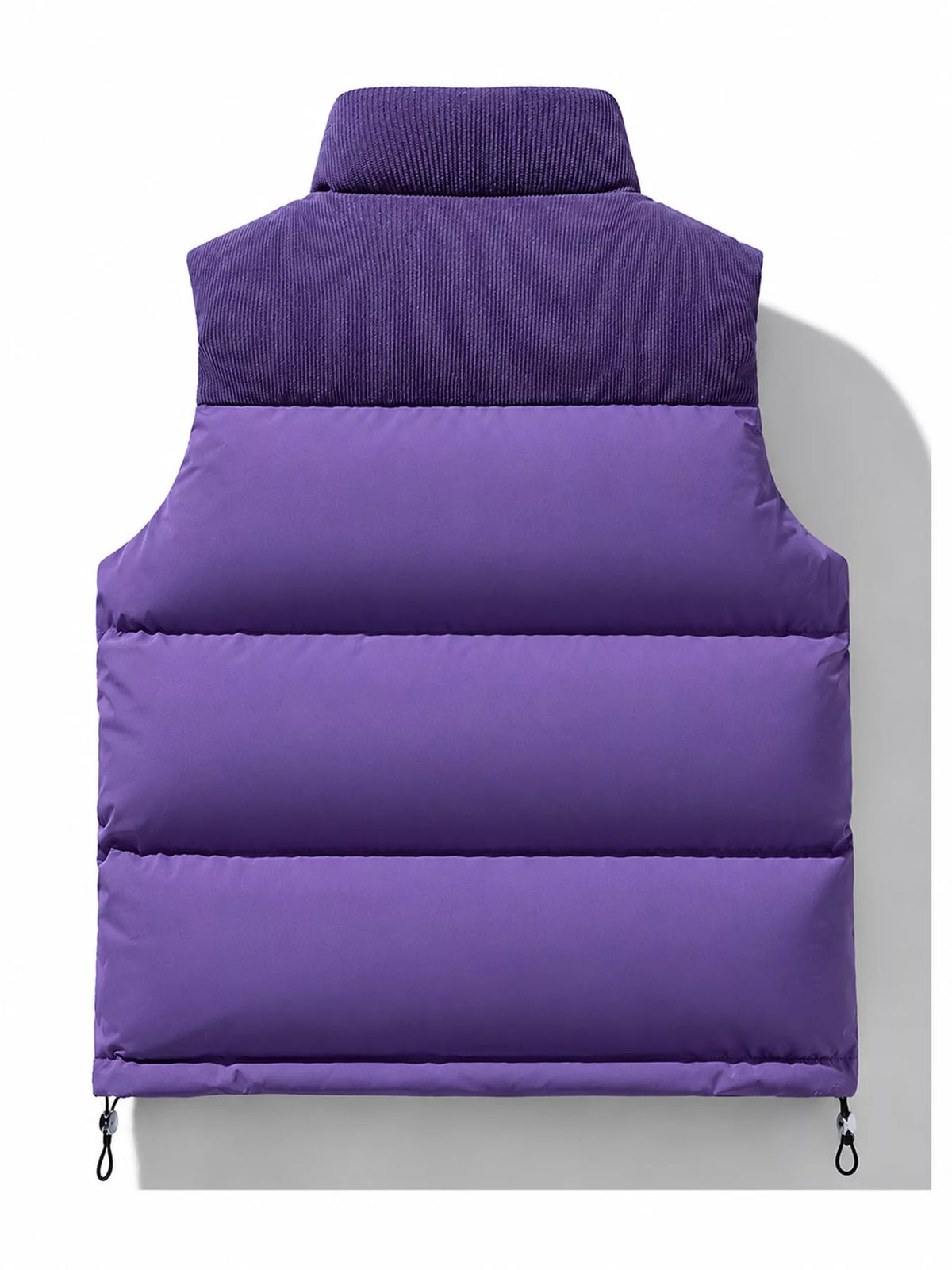 Men's corduroy patchwork puffer vest, view 14