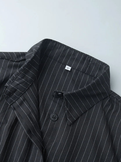 Striped Long Sleeve Shirt Dress