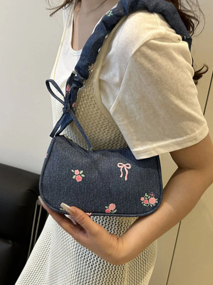 Embroidered Shoulder Bag