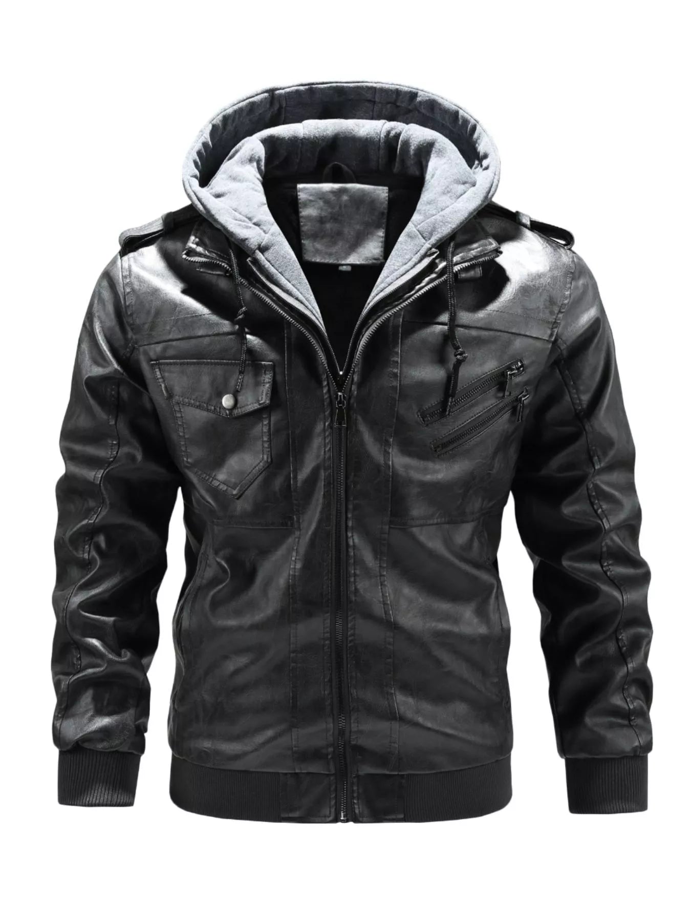Men's Full Size Zip Up Hooded Jacket