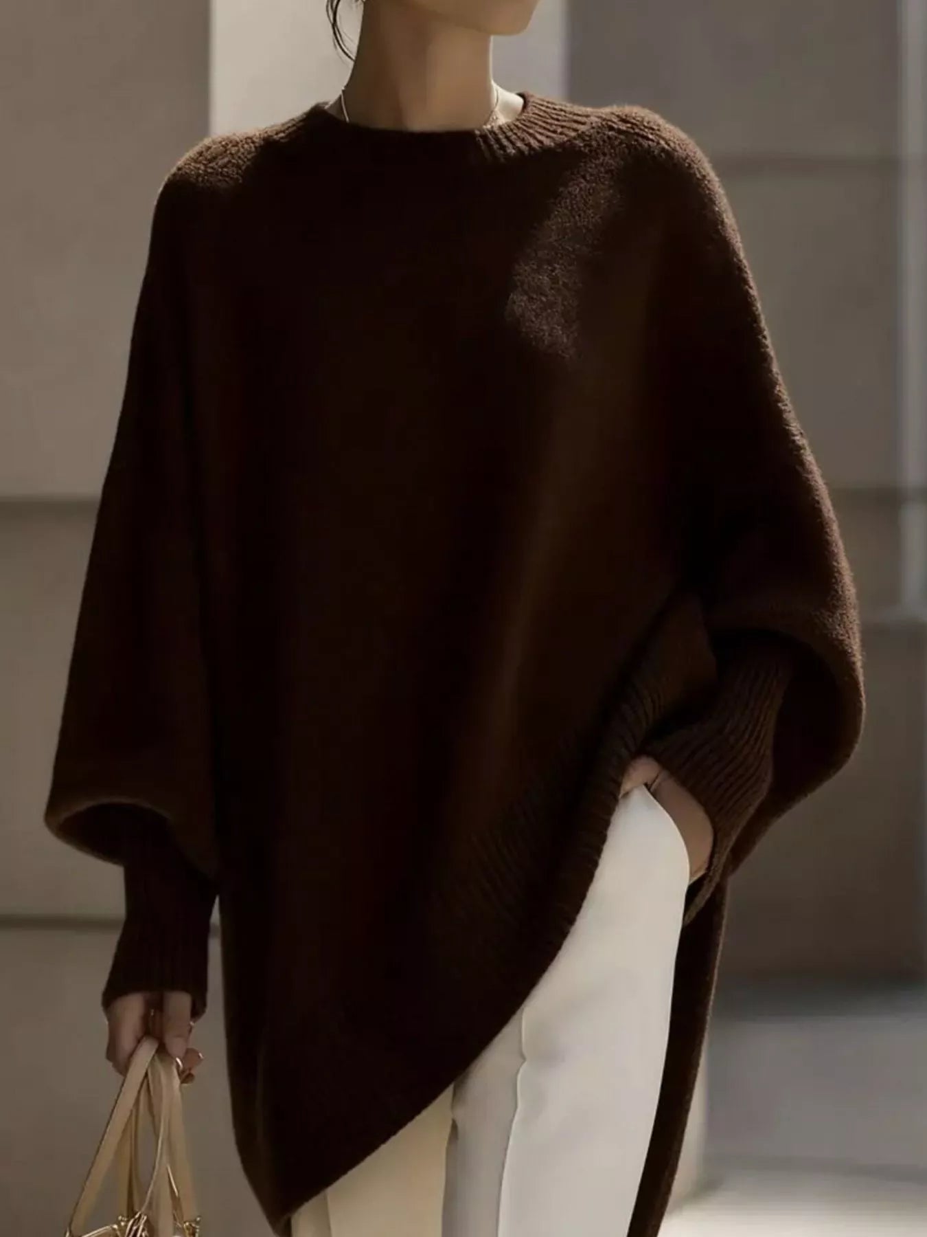 Batwing Sleeve Oversized Sweater