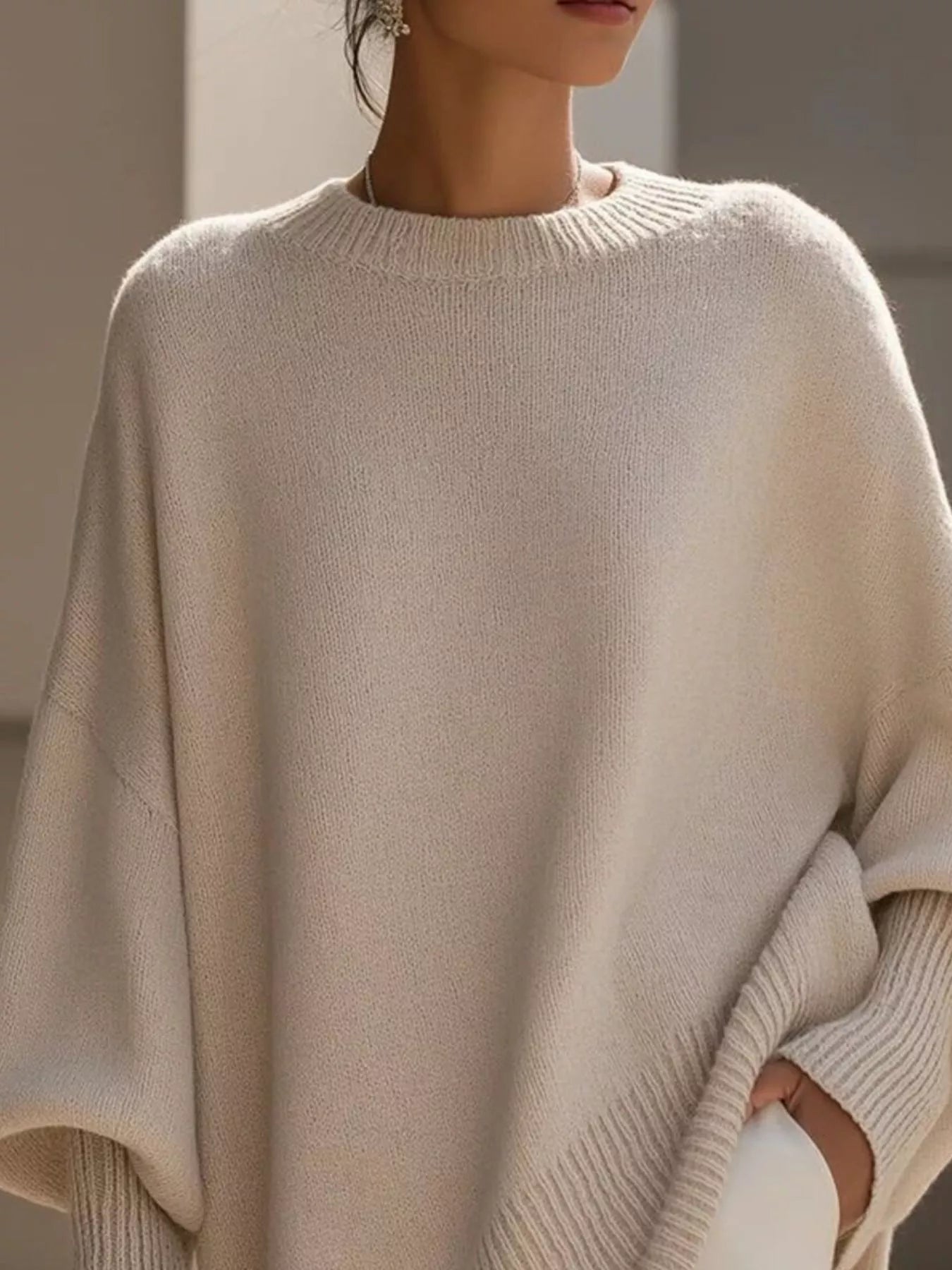 Batwing Sleeve Oversized Sweater
