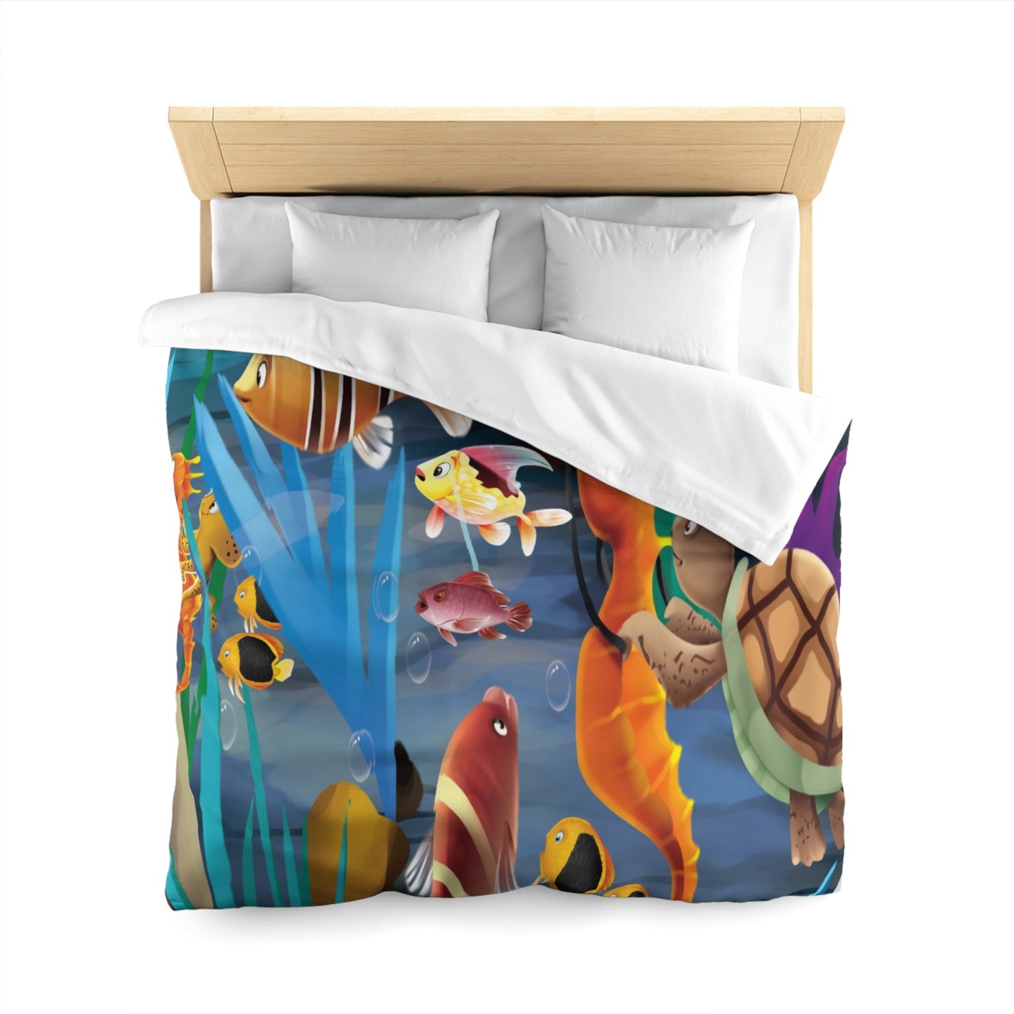 Finley the Flying Fish Microfiber Duvet Cover