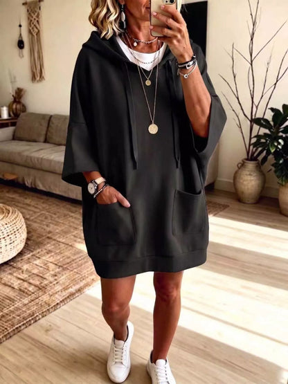 Full Size Drawstring Hoodie Plus Size