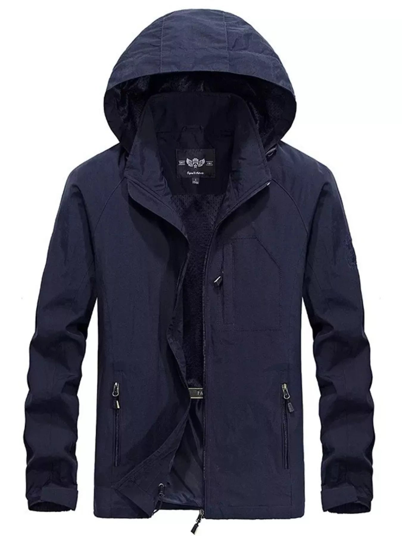 Men's Zip Up Long Sleeve Hooded Jacket
