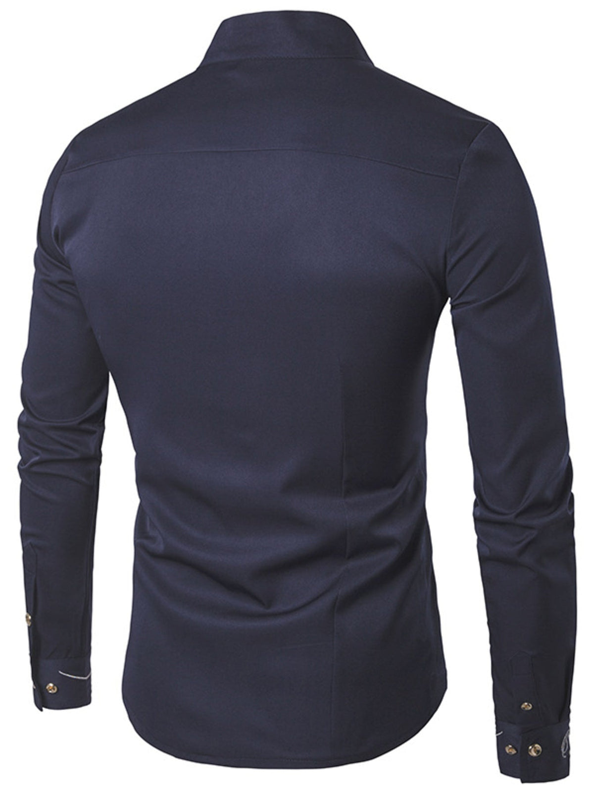 Men's Asymmetric Button-Down Slim Fit Shirt