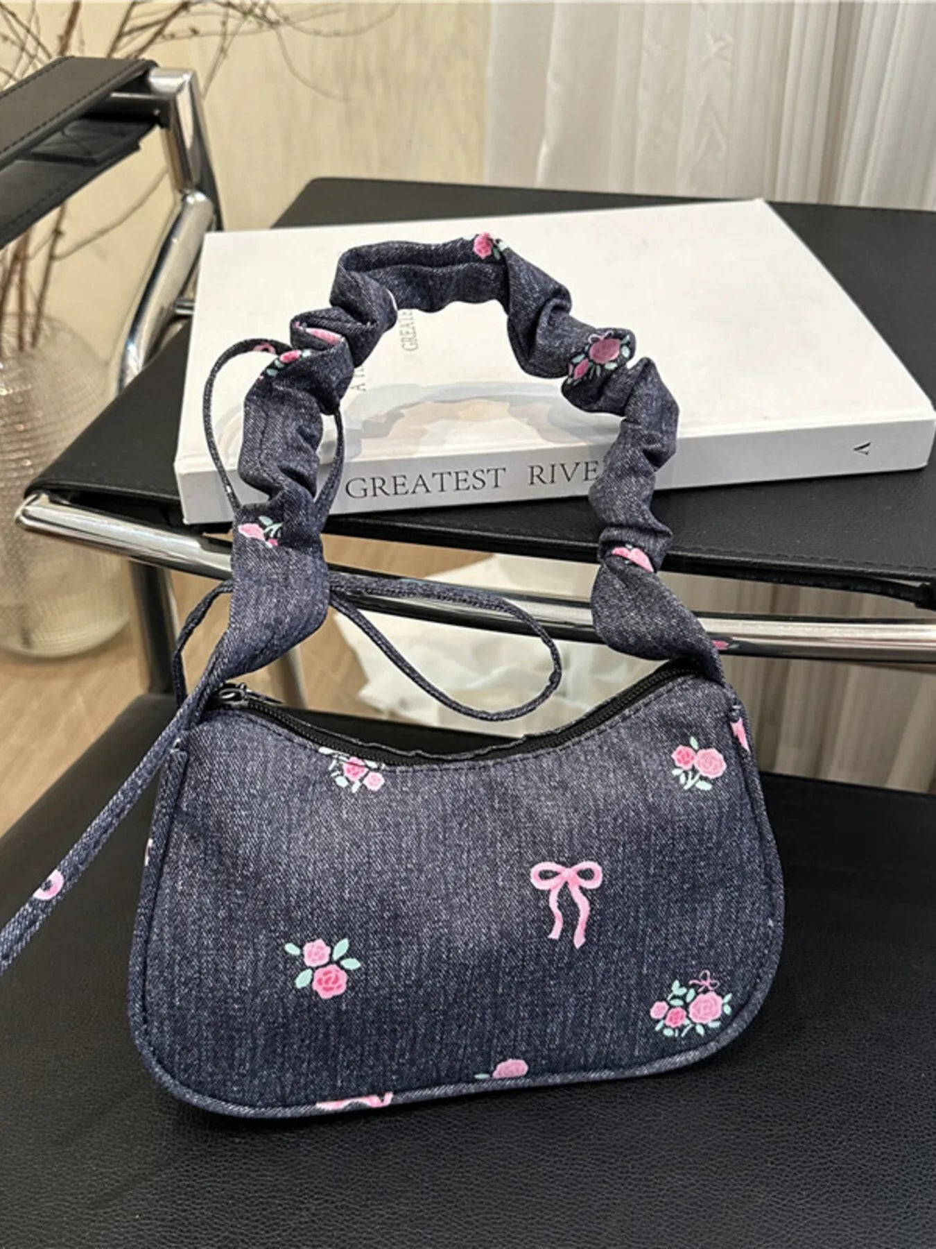 Embroidered Shoulder Bag