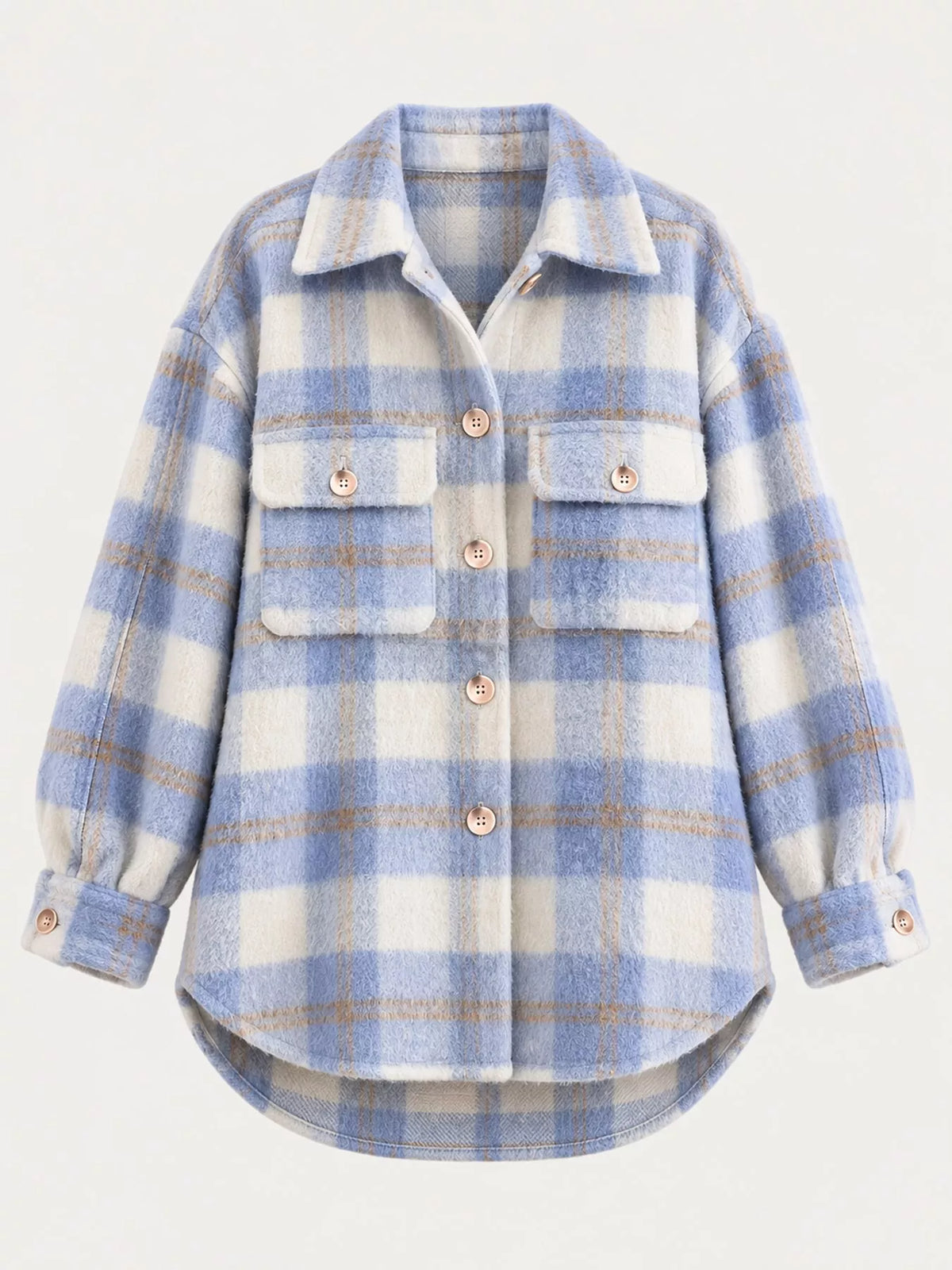 Plaid button-down jacket, view 8