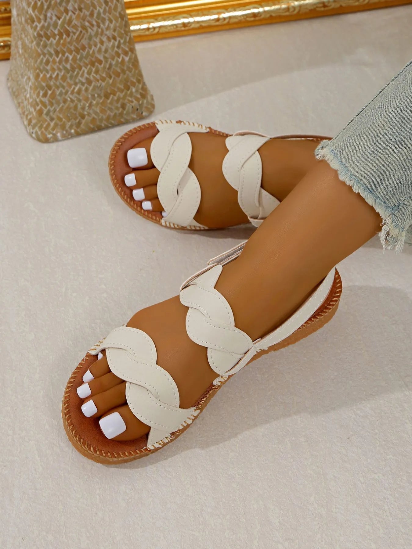 Open Toe Flat Sandals