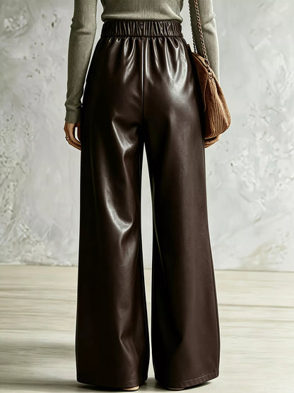 Plus size criss-cross wide-leg pants, view 9